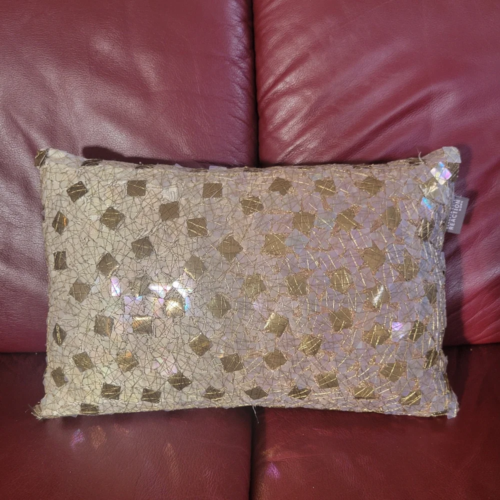Kenneth Cole Reaction Home Decorative Pillow ~ Sequin Accents ~ GUC ~ Pretty!